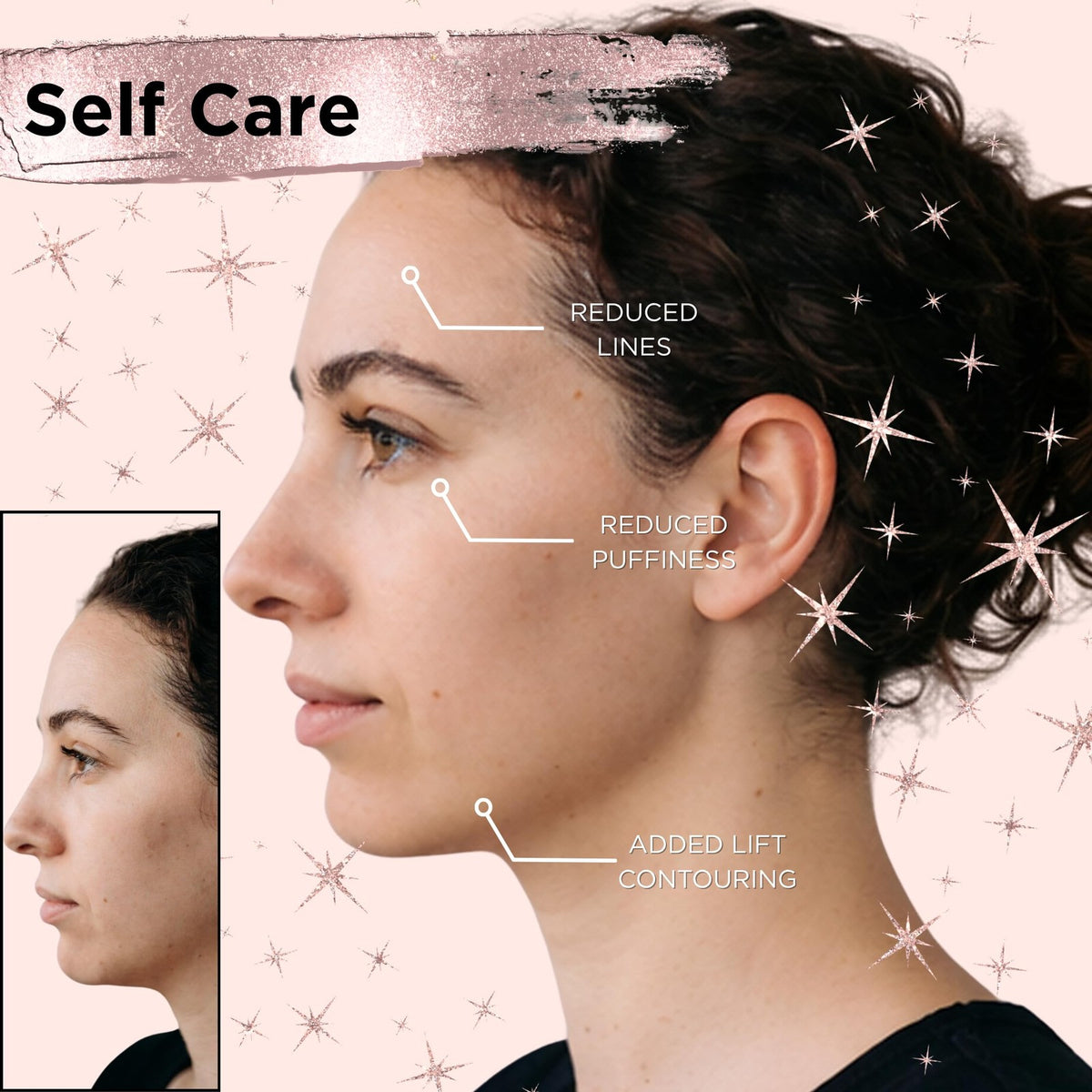Lymphatic Face Brush for Puffiness Reduction - Rose Gold