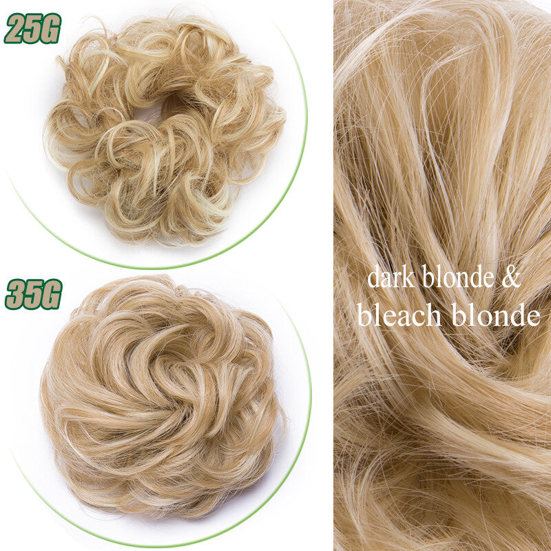 Curly Messy Bun Hair Piece Scrunchie Thick Updo Hair Extensions - Real Human Hair