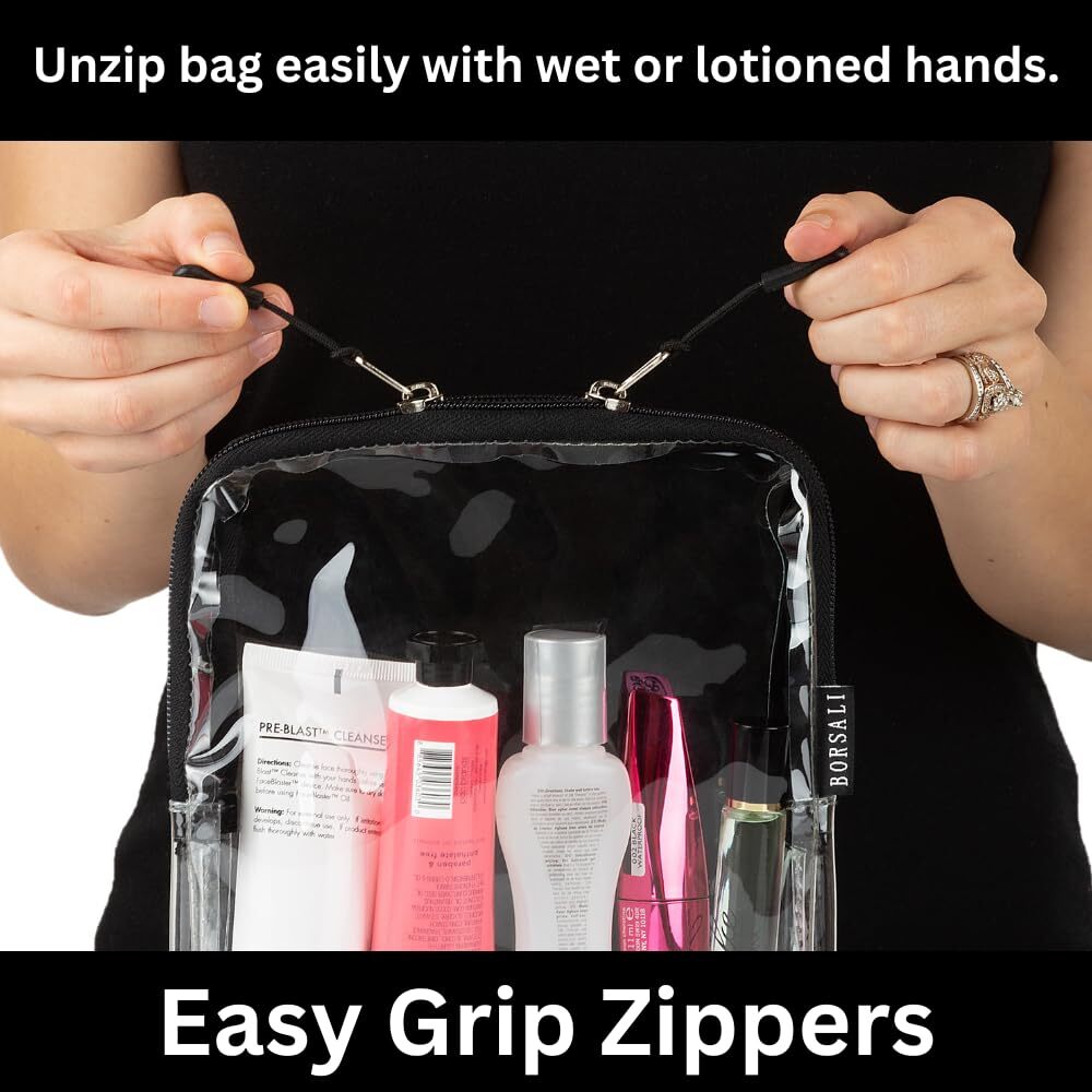 Travel Toiletry Bag 1 Quart Clear TSA Approved Carry-On Organizer