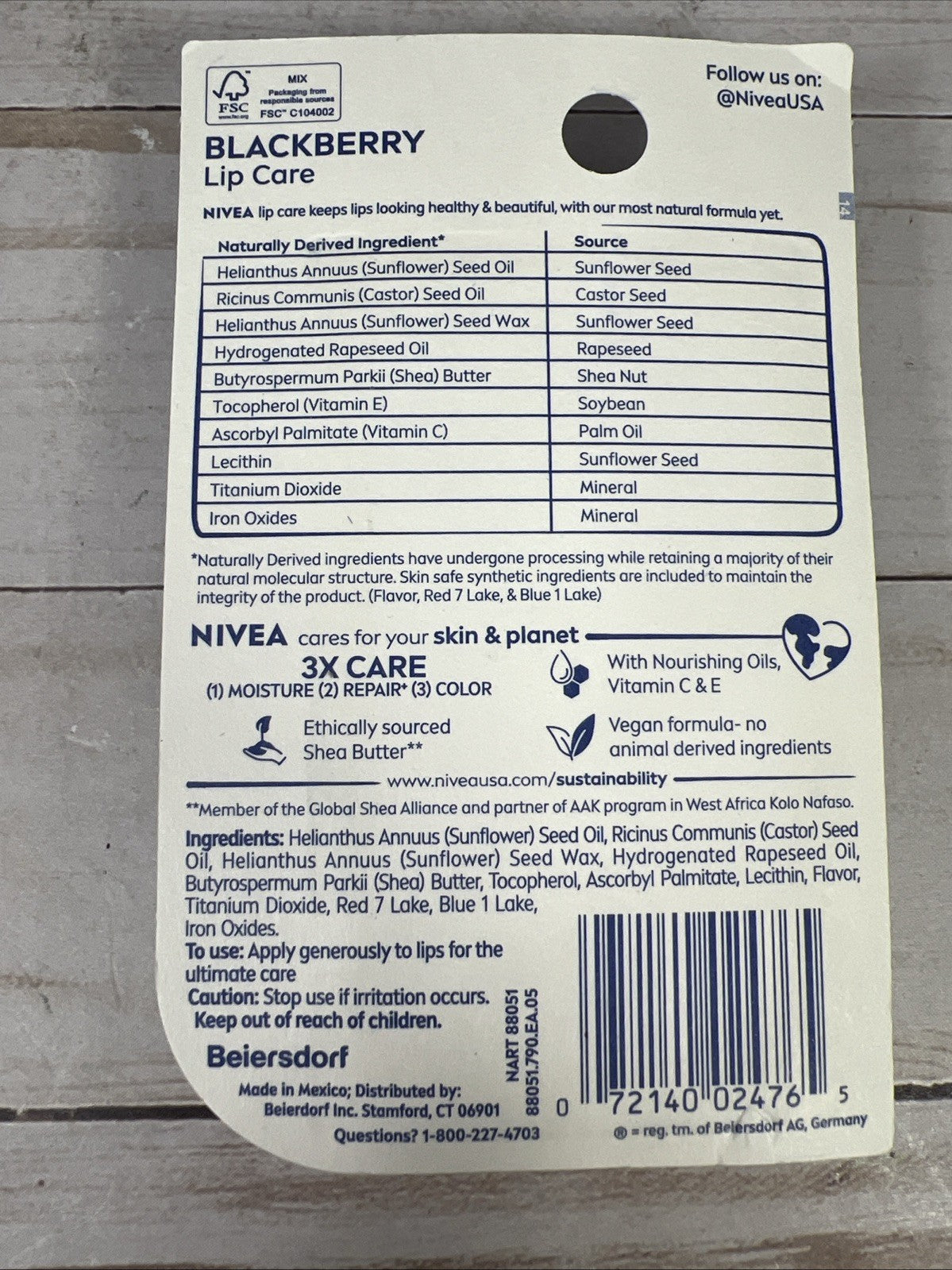 Nivea Blackberry Lip Balm Twin Pack Tinted & Scented Lip Care