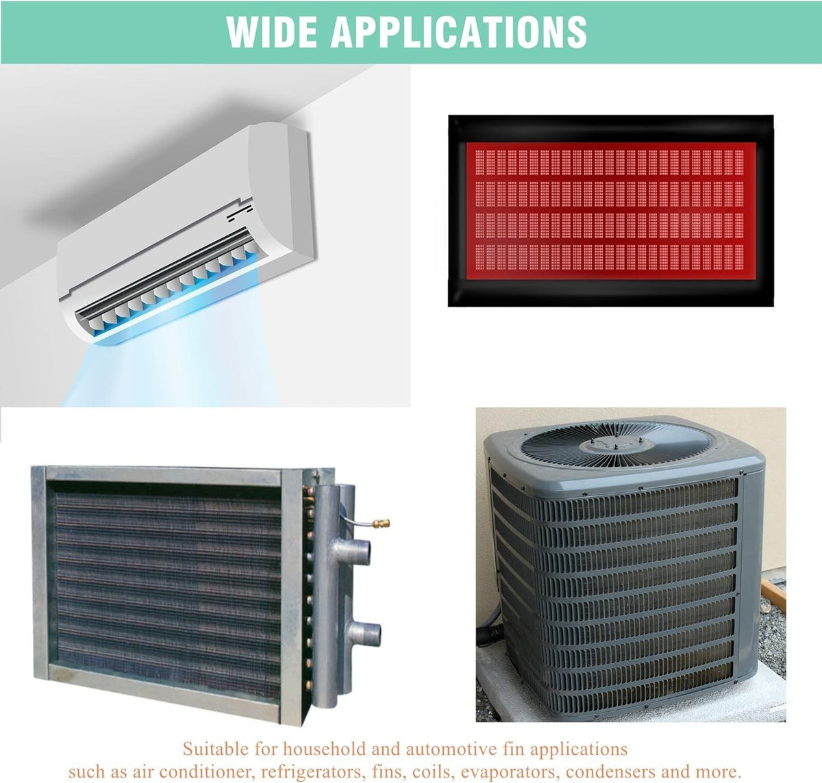 8-Piece Multicolor Air Conditioner Fin Comb Set for Cleaning & Maintenance