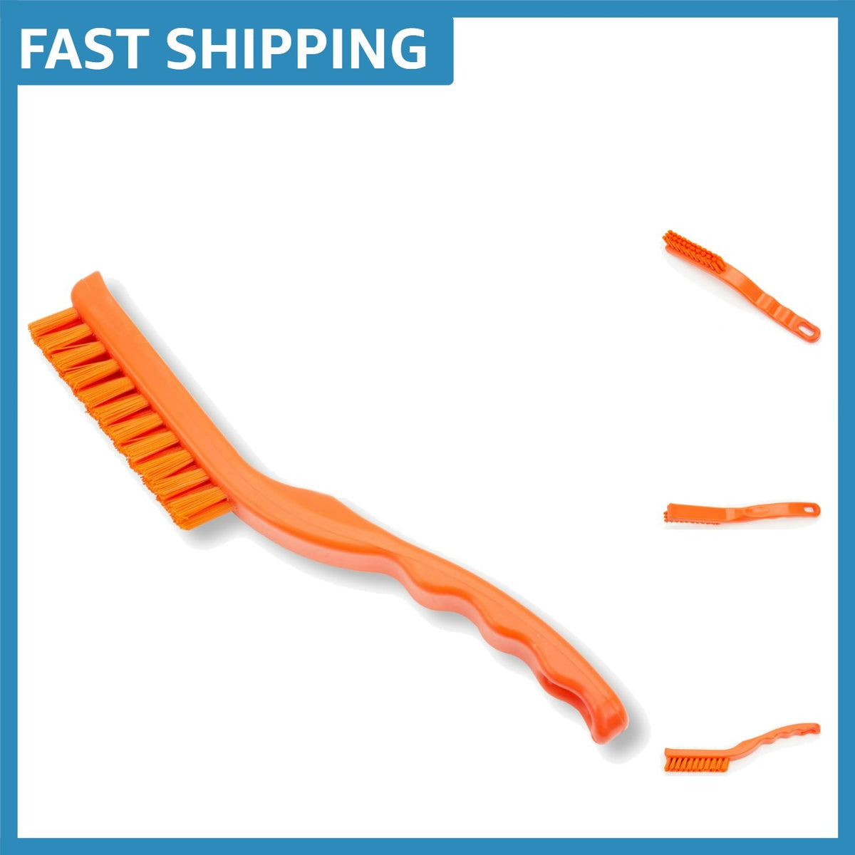 Color-Coded Orange Detail Brush for Kitchen & Bathroom Cleaning