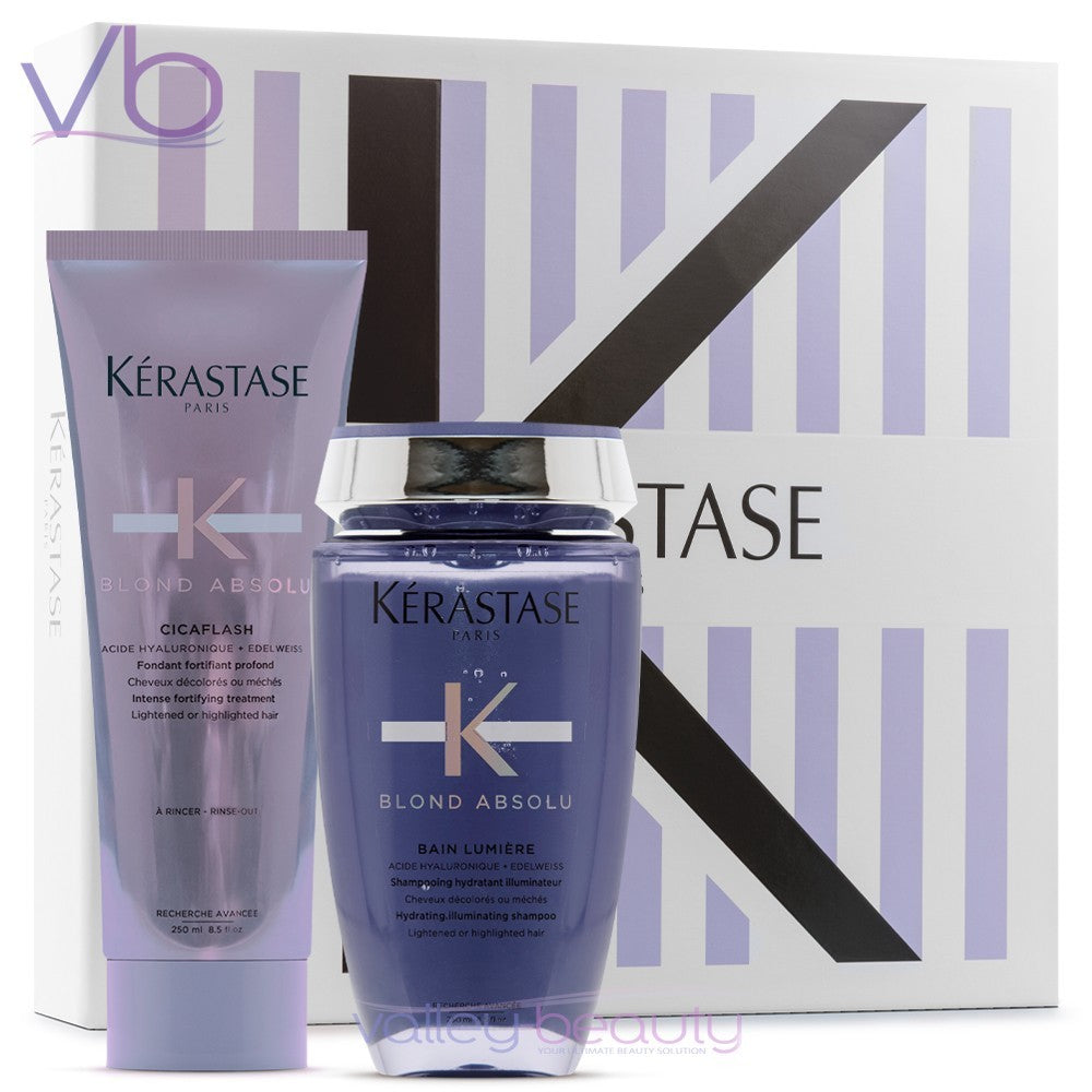 KERASTASE Blond Absolu Gift Box Set | Fondant Cicaflash, Bain Lumiere