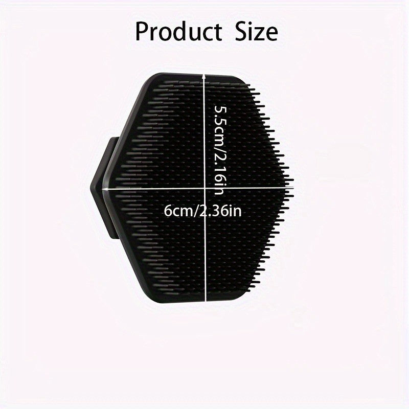2x Face Scrubber Silicone For Men Facial Cleansing Black Exfoliate