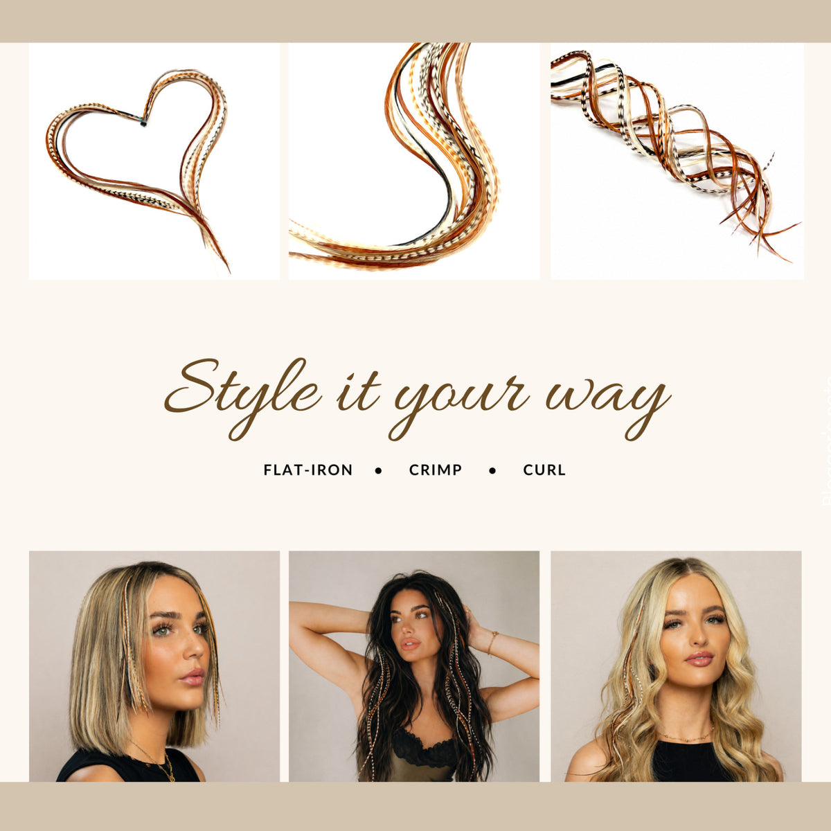 Feather Hair Extensions Kit - 21 Piece Salon Grade Clip-In Extensions in Multiple Colors