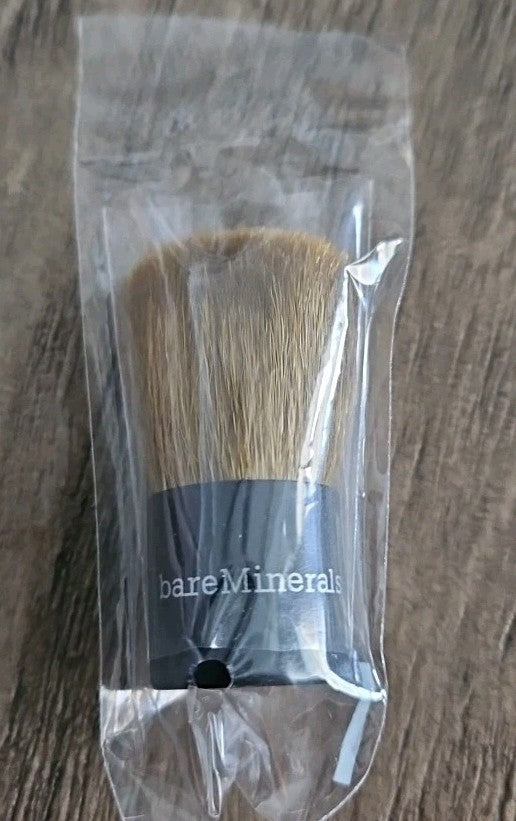 Tiny Makeup Brush - Small Kabuki Brush for Face & Powder - Black Handle