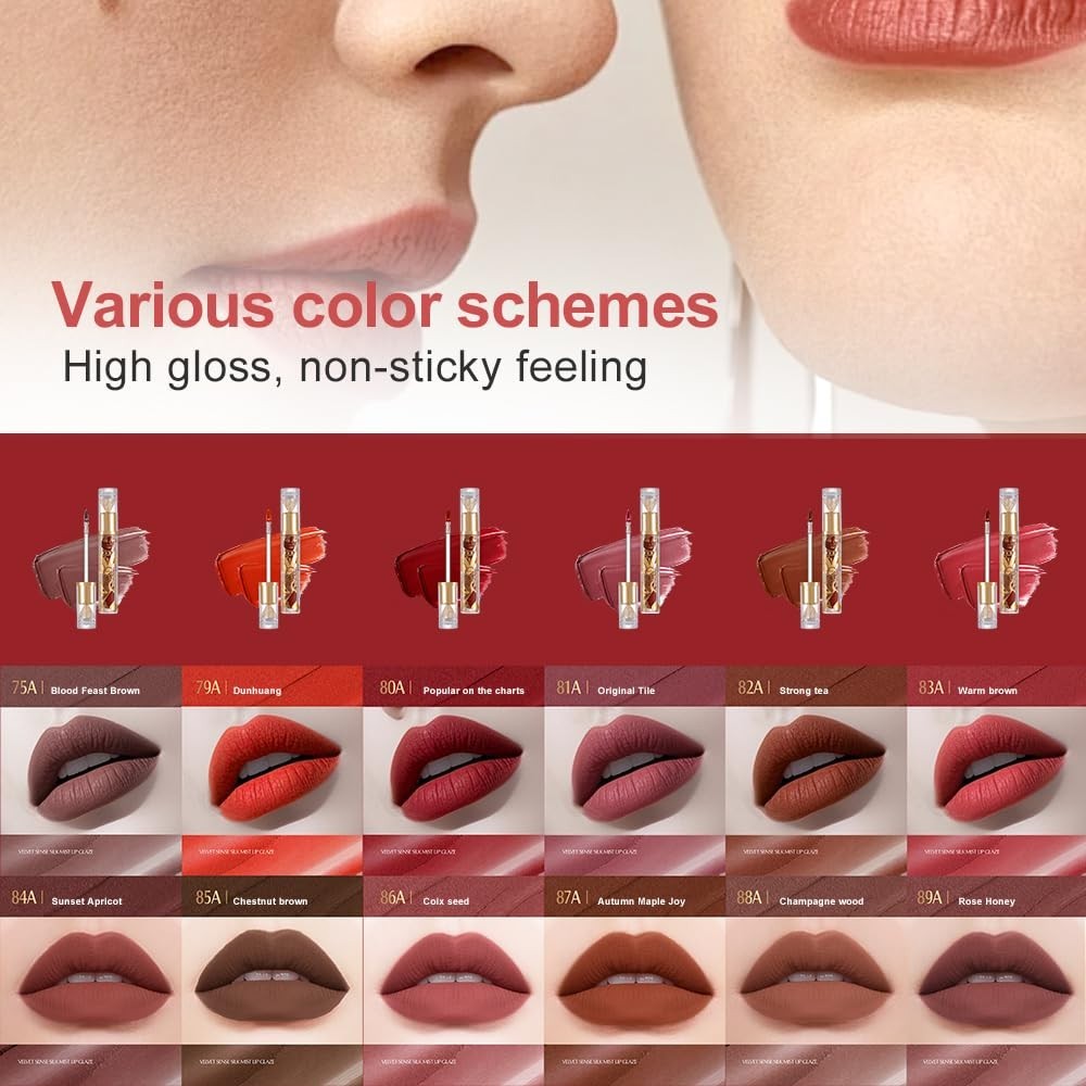 Long-Lasting Waterproof Matte Lip Stain - Nude Rosewood Shade