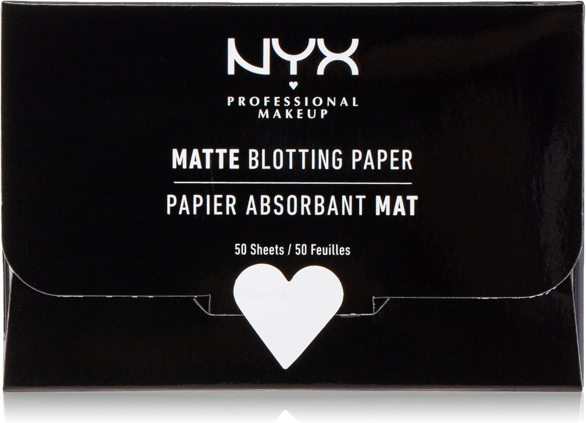 NYX Matte Blotting Paper Sheets - 50 Count Facial Oil Absorbing Sheets