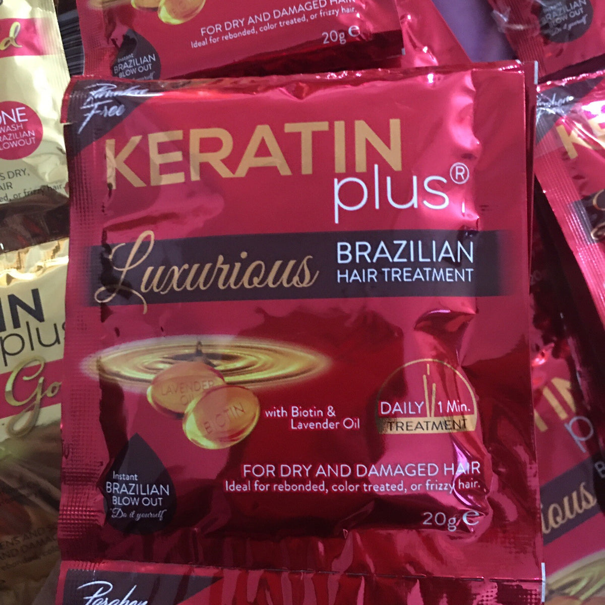 Keratin Hair Treatment Deep Conditioner for Damaged & Frizzy Hair - 12 Sachets