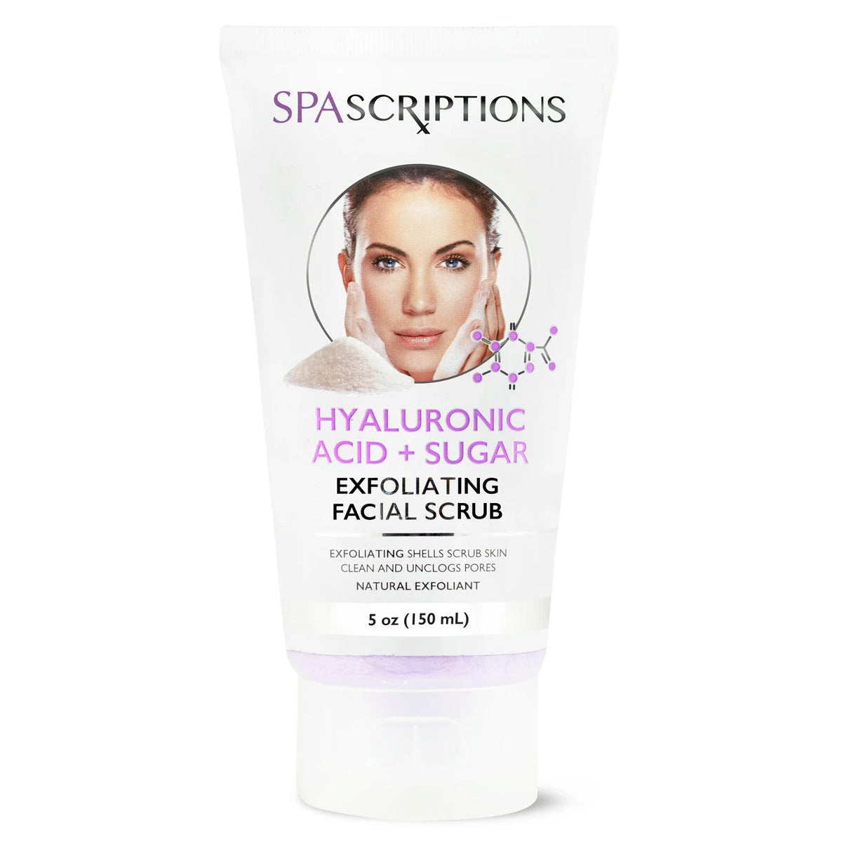 SPA Scriptions Hyaluronic Acid + Sugar Exfoliating Facial Scrub, 5 oz