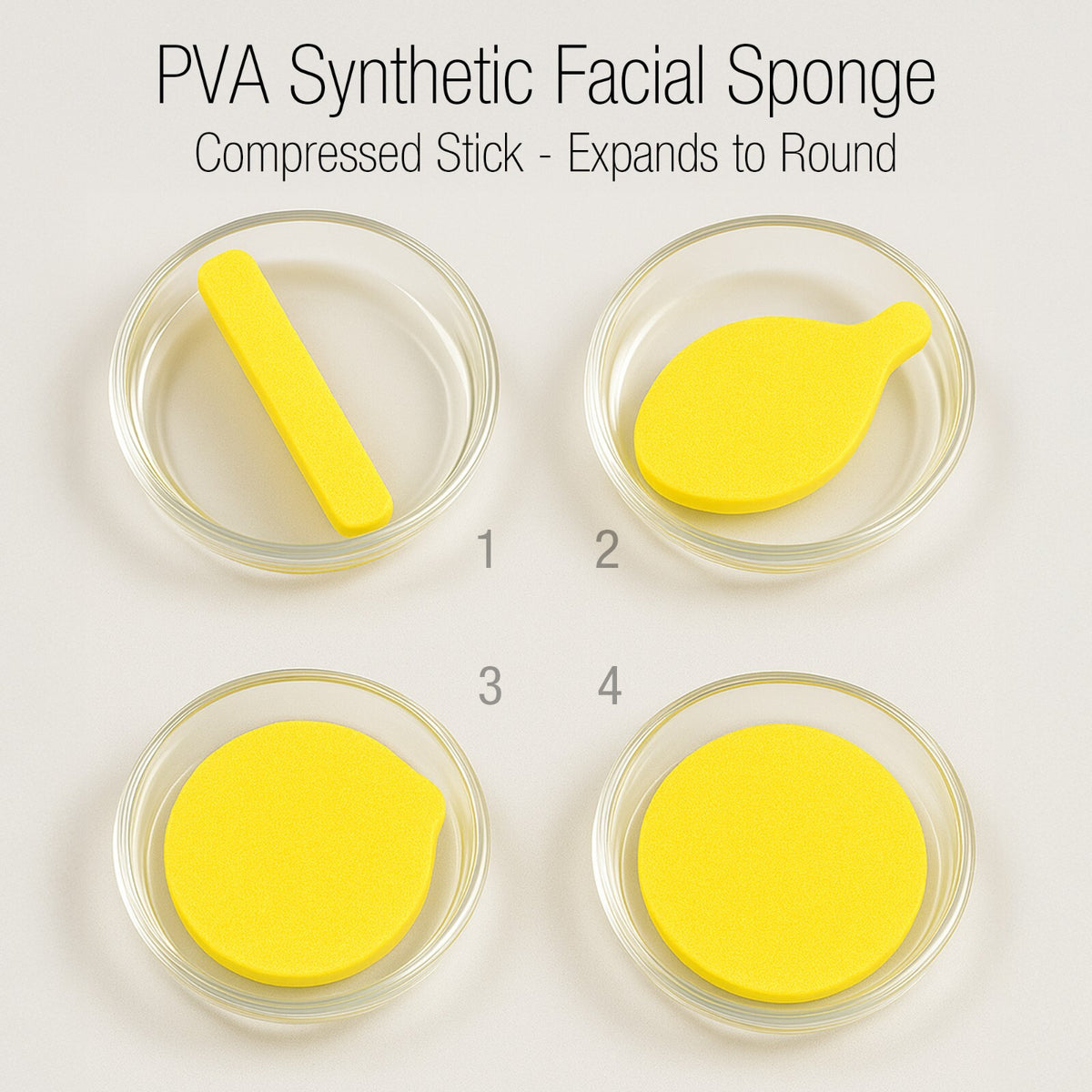 120 Pack Compressed PVA Facial Sponges for Cleansing and Mask Removal