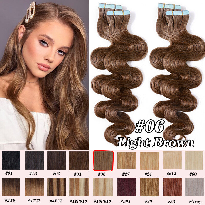 Human Hair Tape-In Extensions - Thick, Ombre & Multi-Length Variants