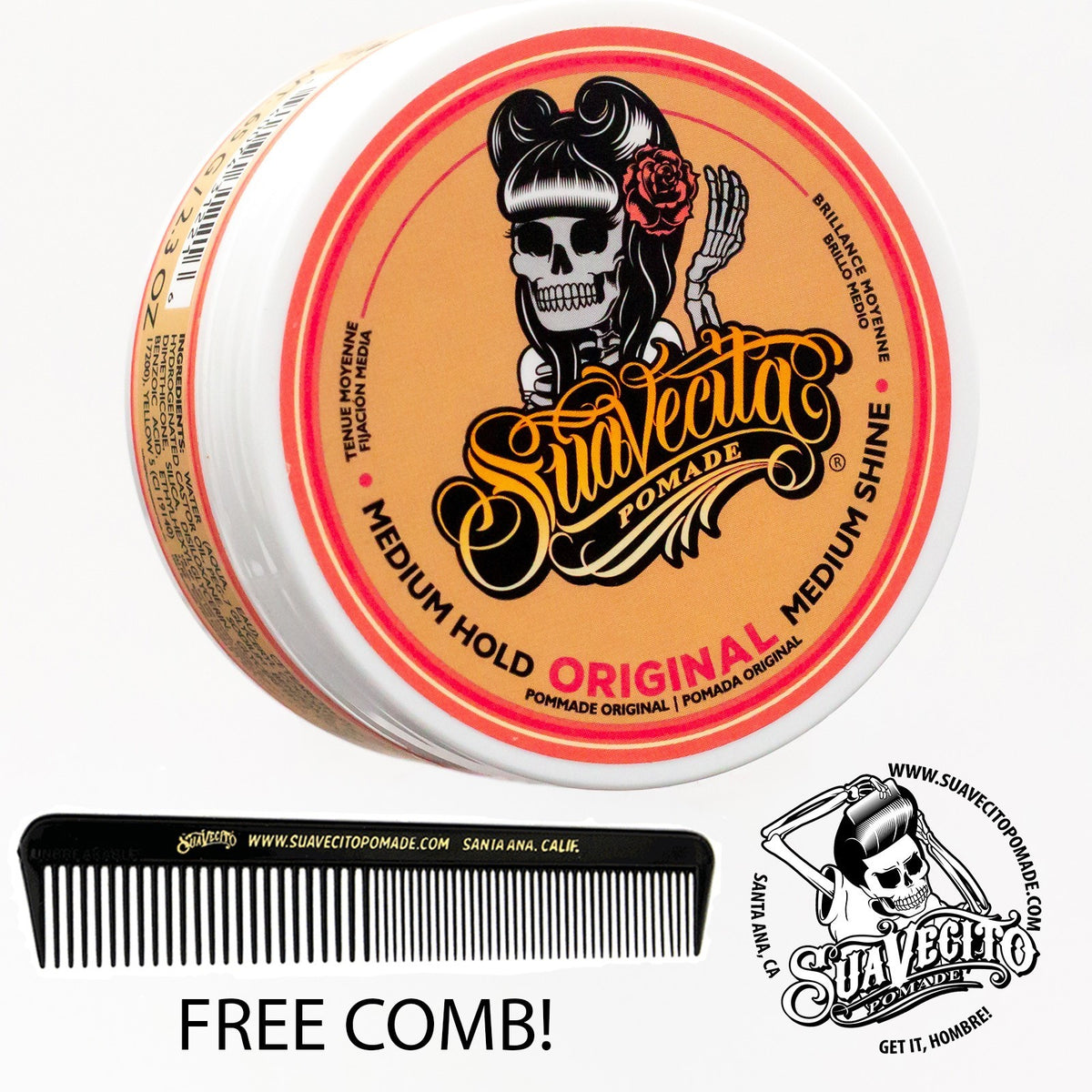 Water-Based Hair Pomade for Women - Medium Hold, High Shine, 2.3 oz