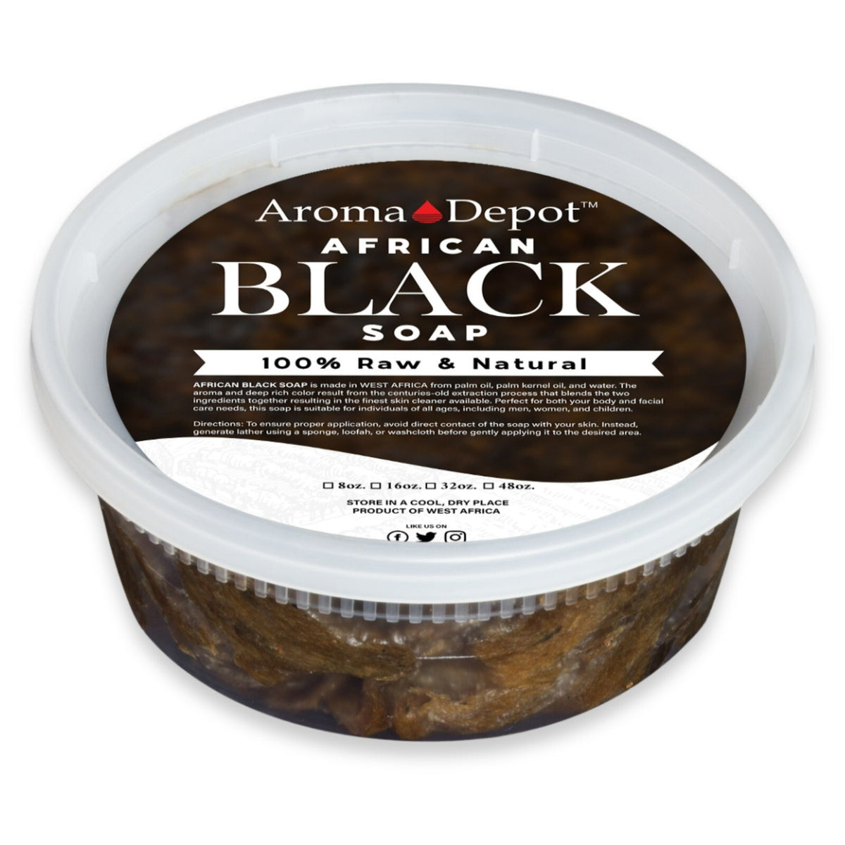 African Black Soap Paste & Shea Butter Combo Set - Natural Skin Care 8 oz
