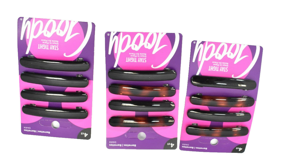 Goody Barrettes Stay Tight 04414 4/Pack 12 Total Assorted