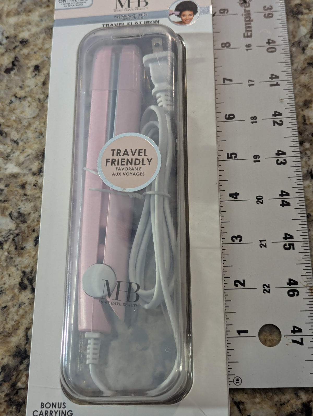 Mini Travel Hair Straightener - Lightweight Pink Hair Styling Tool