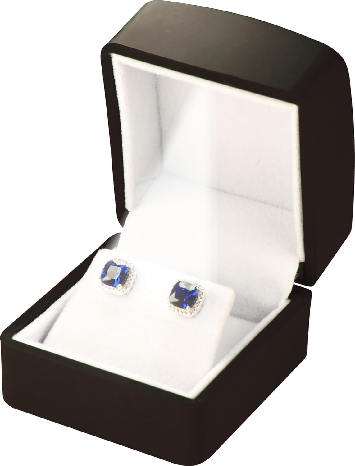 LED Black Jewelry Box for Earrings - Matte Finish & Storage