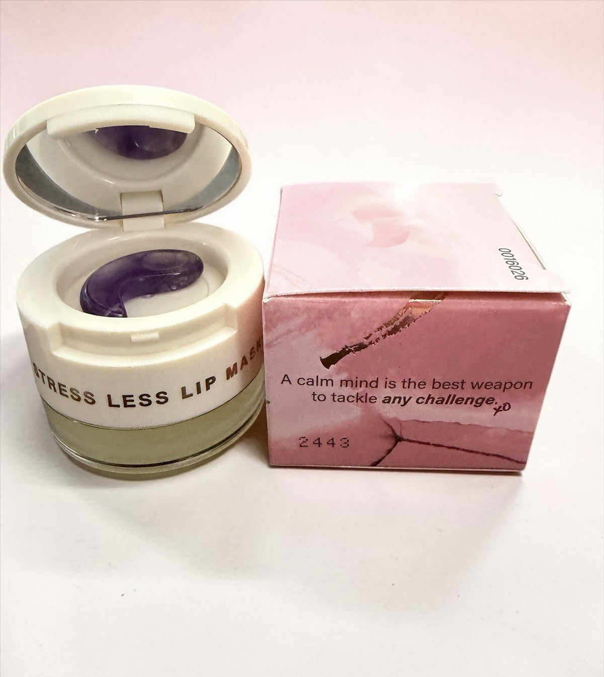 Lip Mask Balm with Gua Sha Amethyst Stone Applicator - Lavender & Chamomile