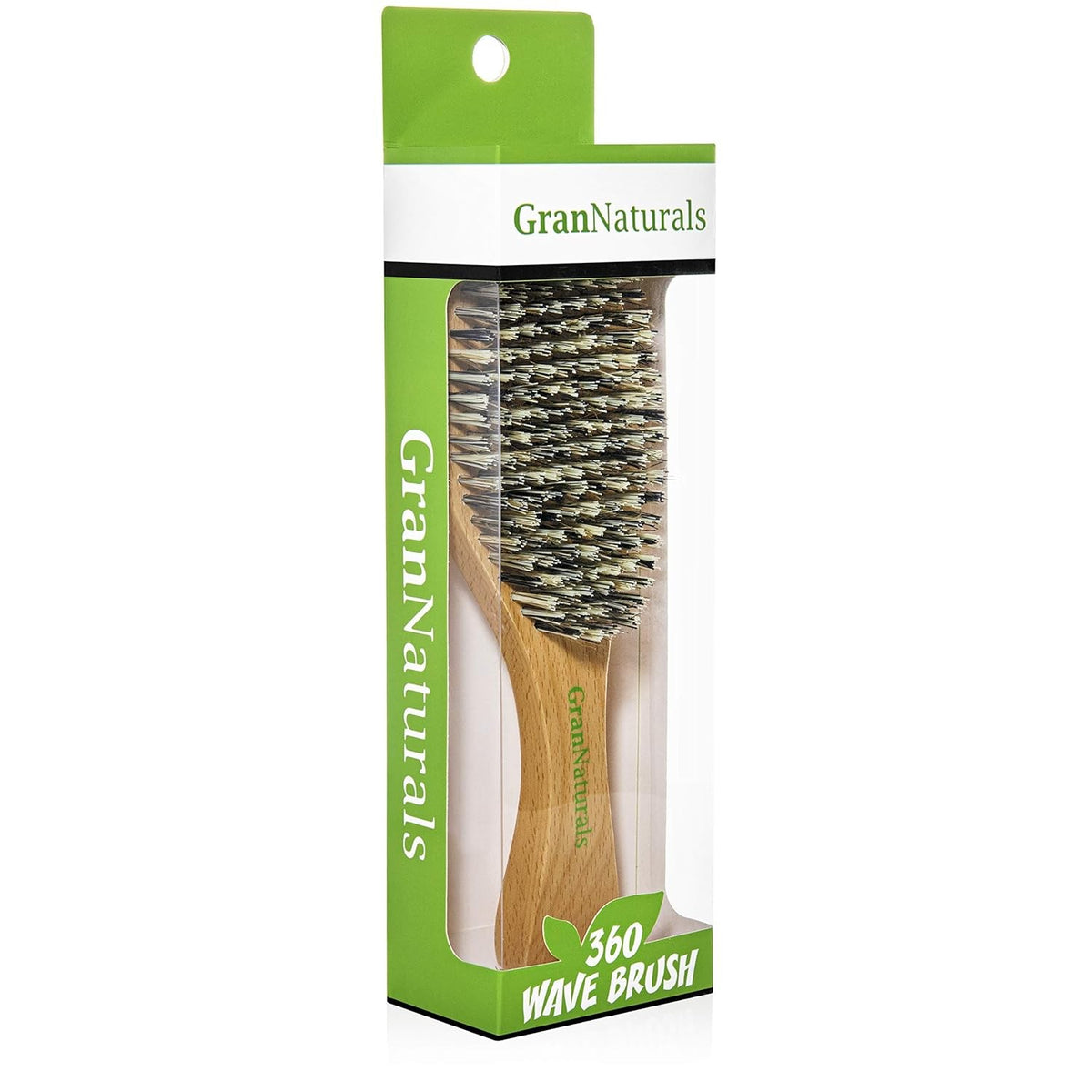 Extra Hard Wave Hair Brush - Curved Boar & Nylon Bristles for Wolfing