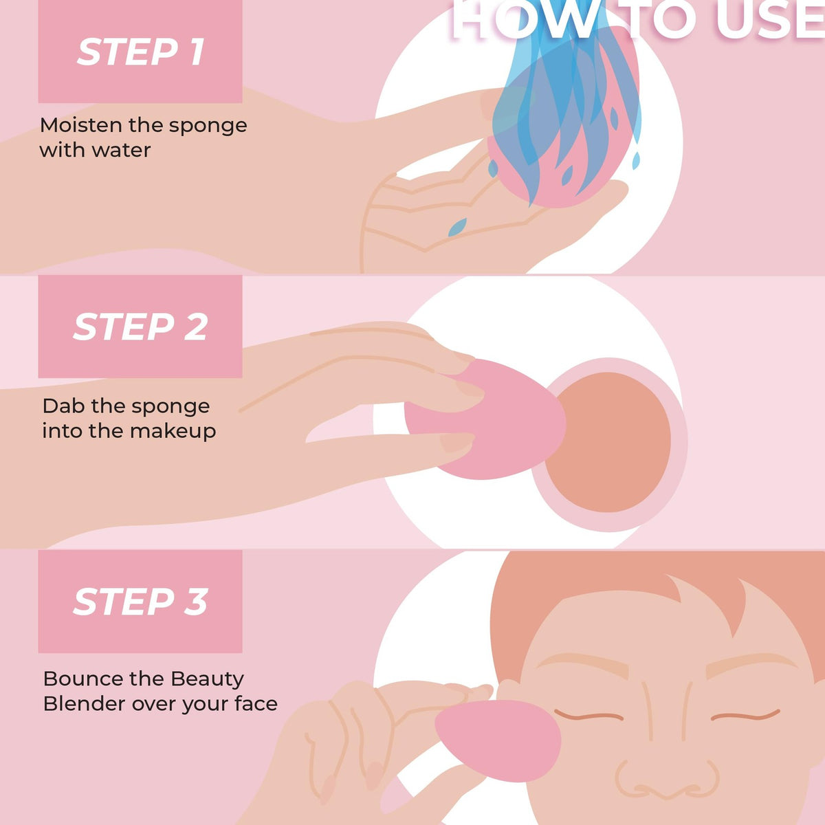 Makeup Sponge Blender - Seamless Application, Latex-Free, Vegan