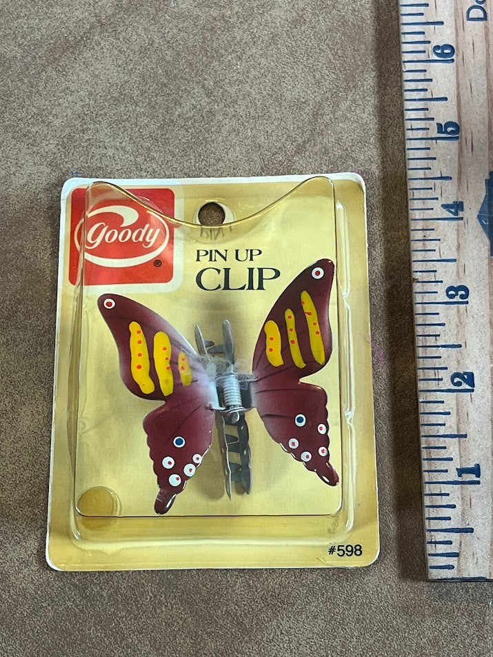 Vintage Goody Pin Up Clip #598 1985 Butterfly Hair Accessory