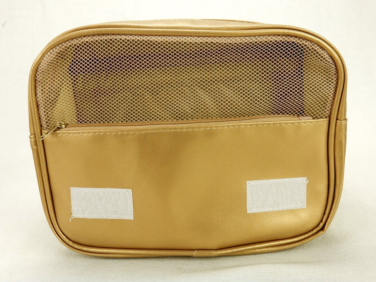 Hanging Cosmetic Bag Nylon Shell with Vinyl Pouch and Metal Hook