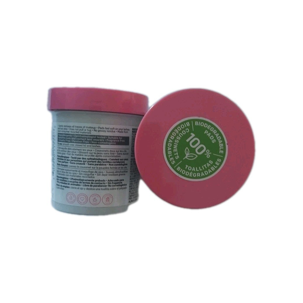 Biodegradable Oil-Free Micellar Eye Makeup Remover Pads - 80 Count