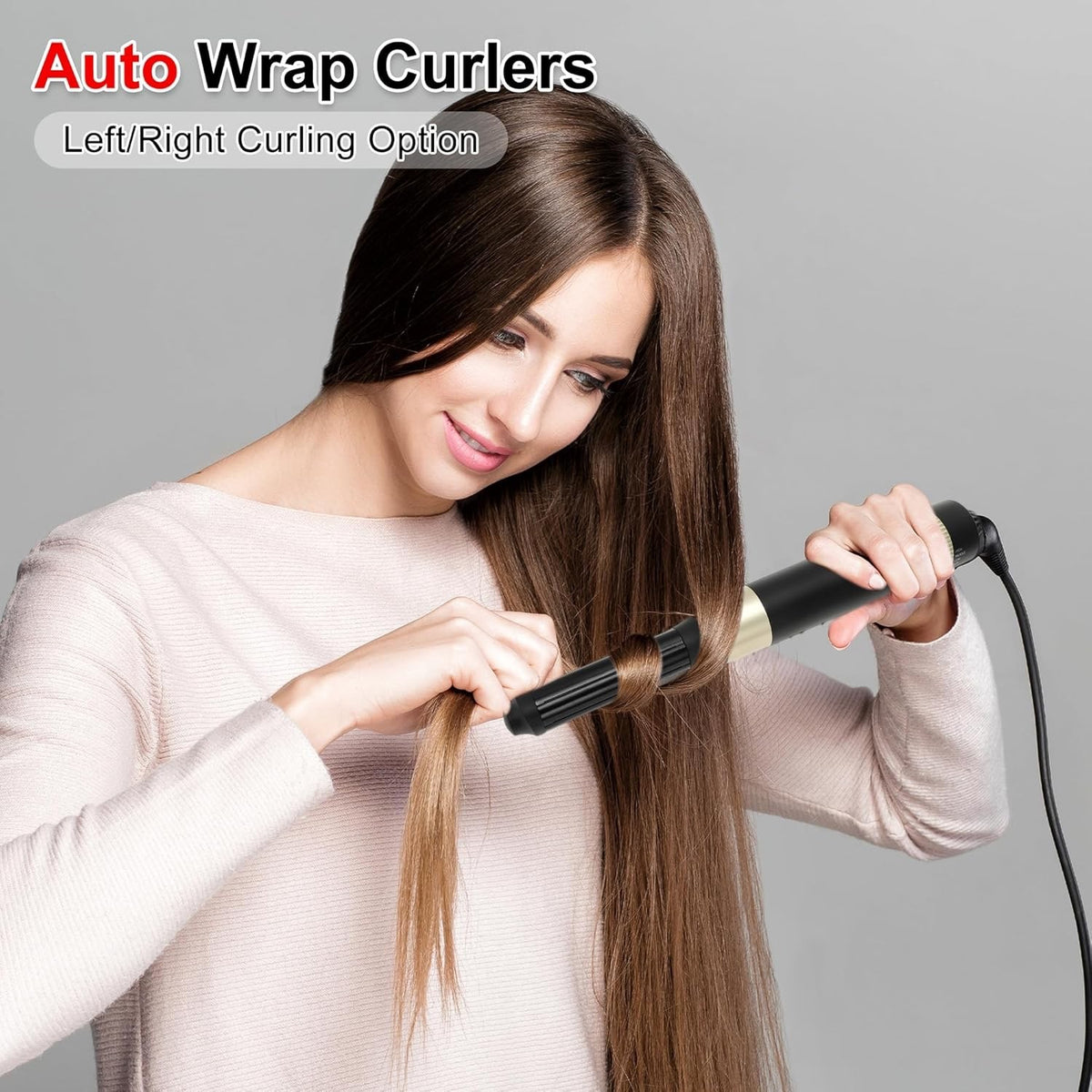 5-in-1 Hair Styler Hot Air Brush Dryer Curling Iron Volumizer