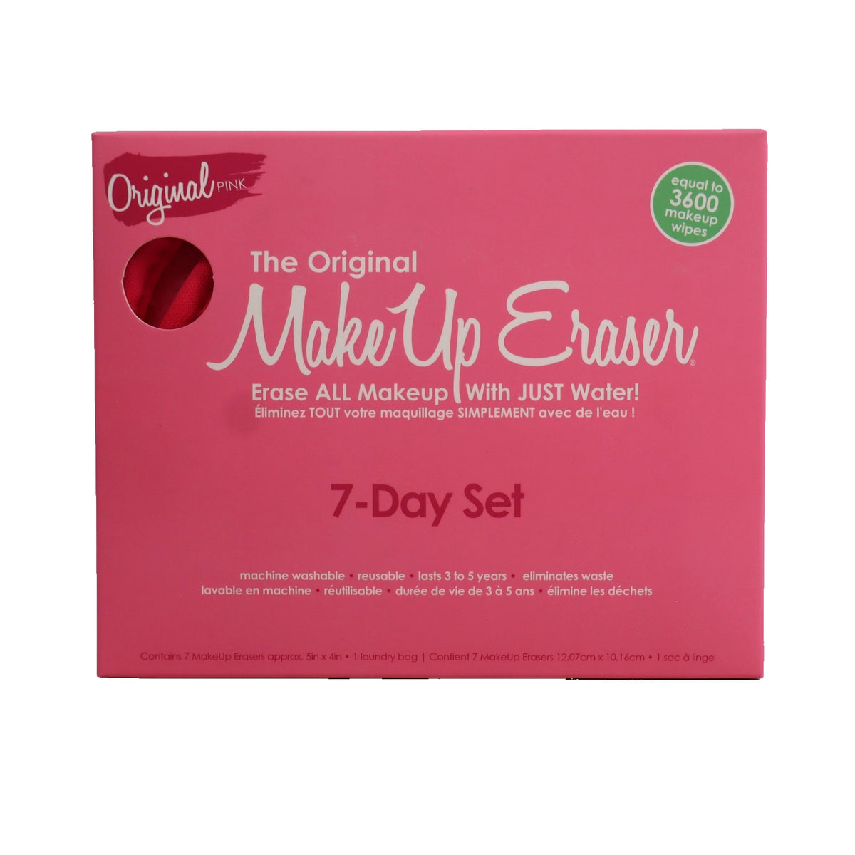 MakeUp Eraser 7-Day Reusable Makeup Remover Cloth Set - Water-Based Cleanser