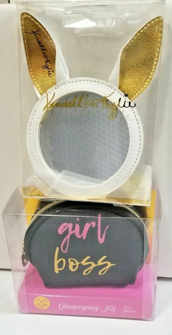 Glamergency Makeup Kit with Mirror - 25+ Pieces Cosmetic & Toiletry Bag