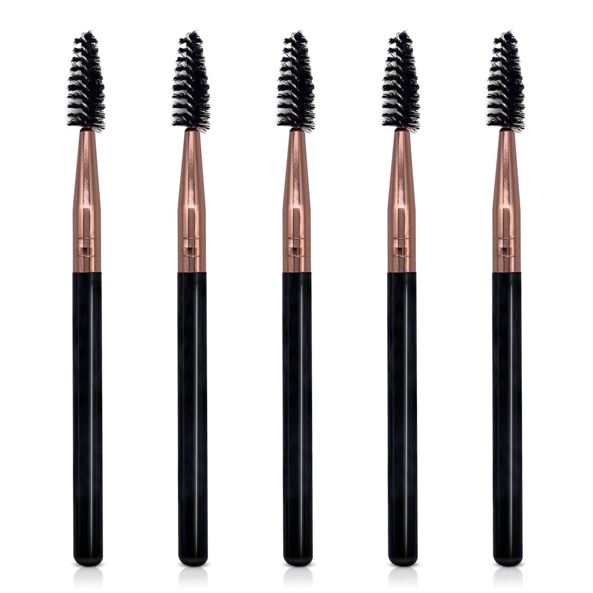 Reusable Mascara Brush Wands Set - Eyelash & Eyebrow Grooming Spoolies, 5 Pieces