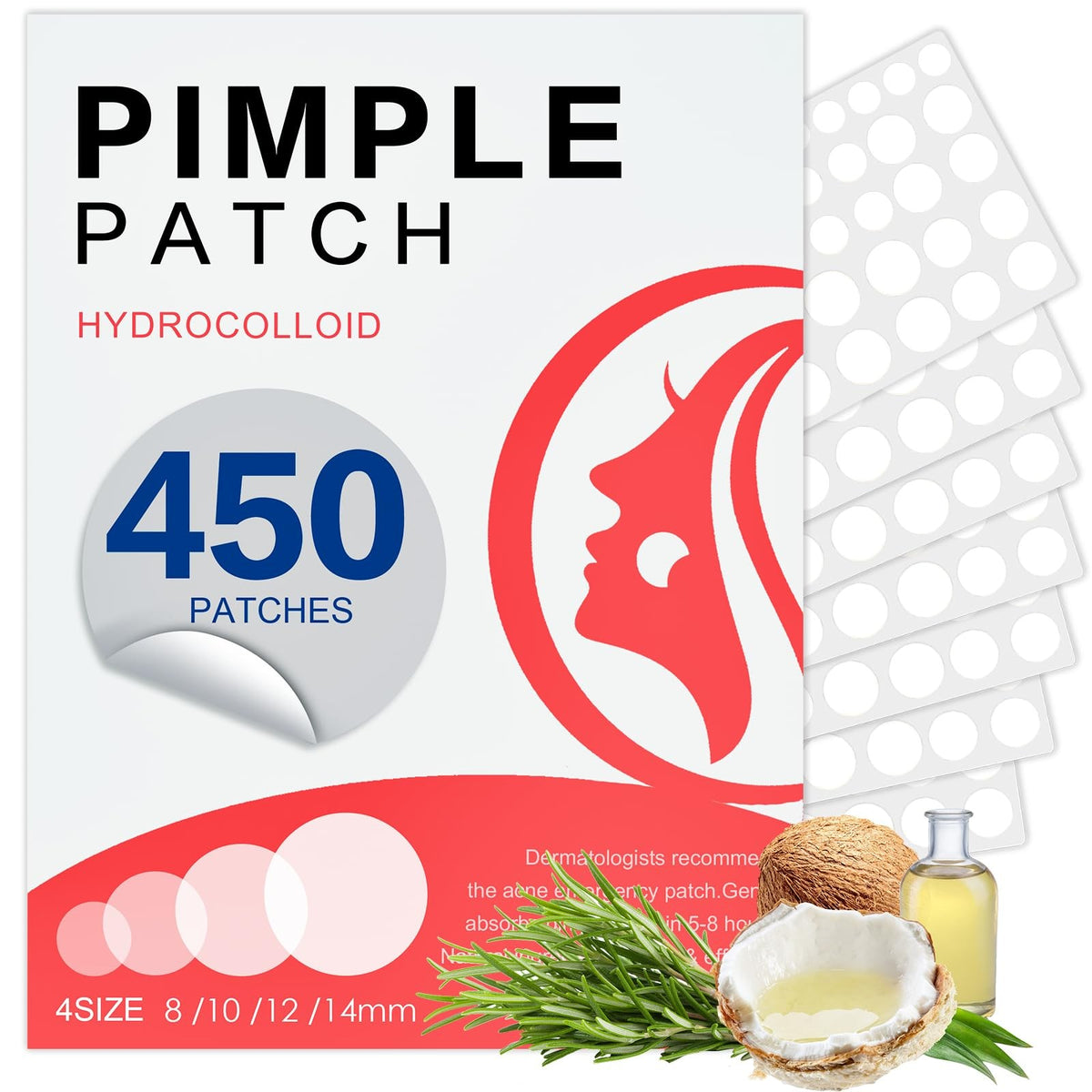 Acne Pimple Patches for Face, 450 Count - Hydrocolloid