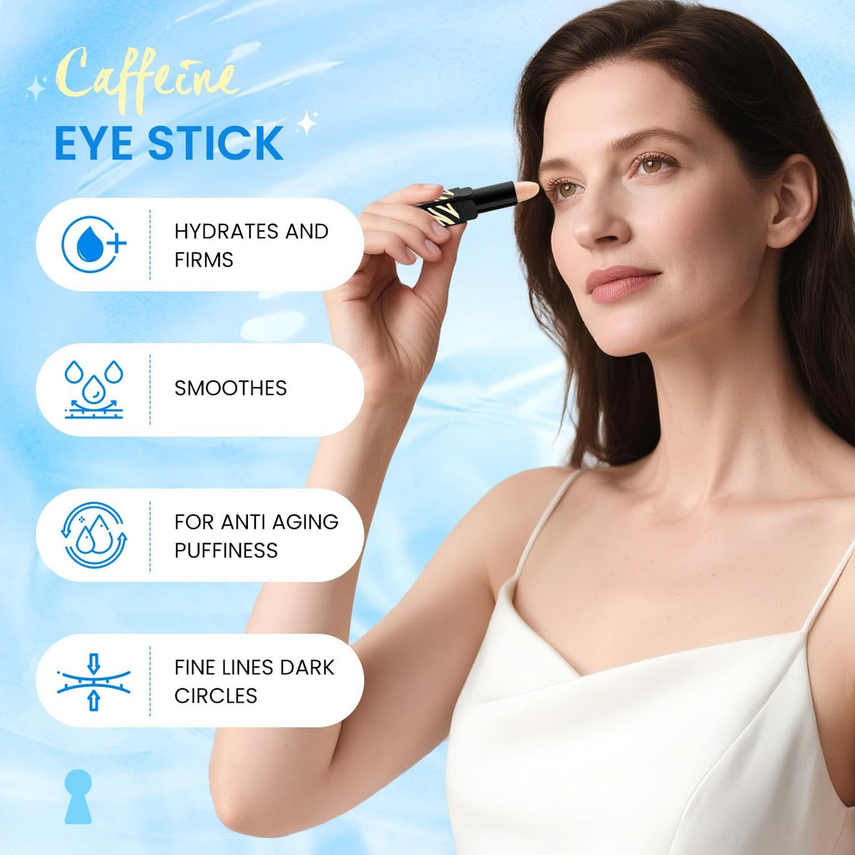 Hydrating Caffeine Eye Balm for Anti-Aging & Brightening Under-Eyes
