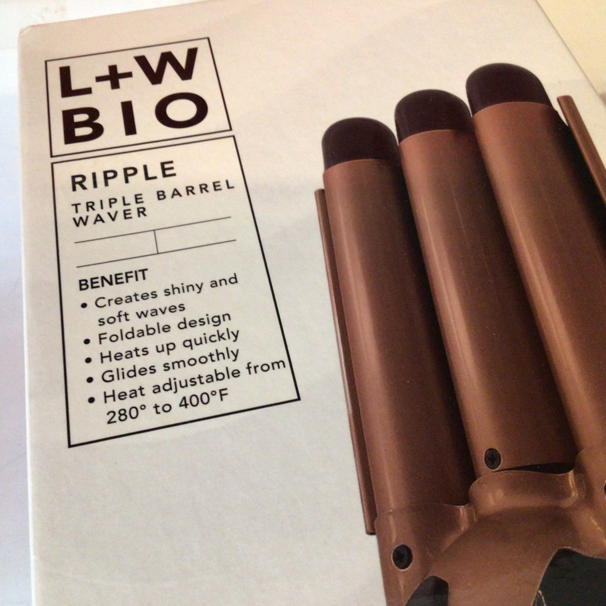 Luxe Willow Triple Barrel Waver Curling Iron 1 Inch Ceramic Barrels