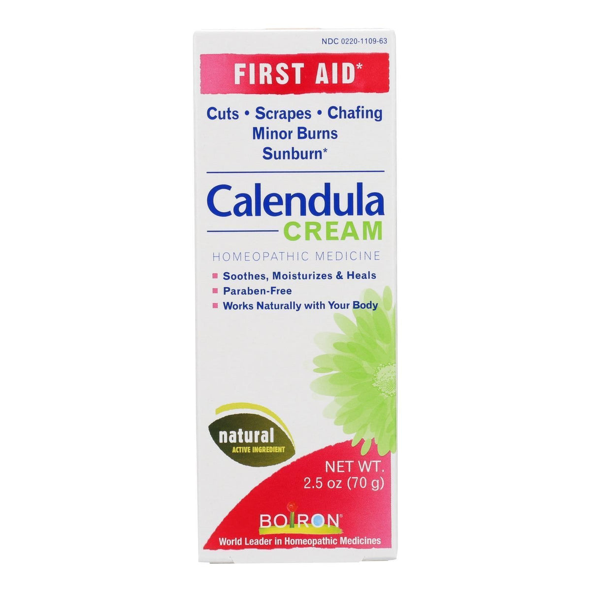 Boiron Calendula First Aid Cream, Natural Homeopathic, 2.5 oz