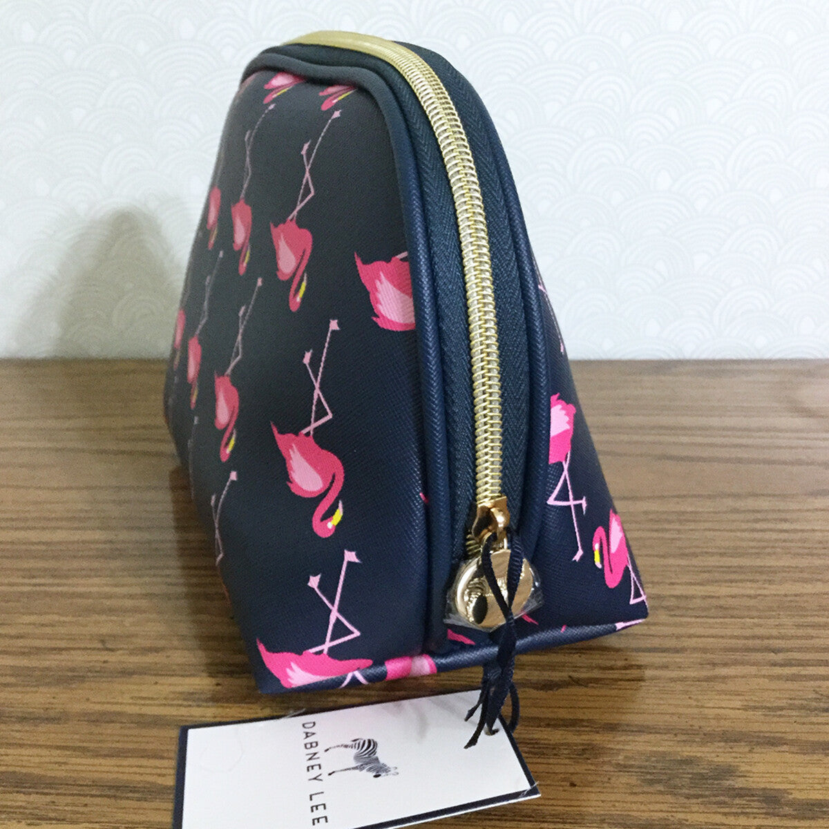 Pink Flamingo Cosmetic Bag Large Travel Organizer with Zipper