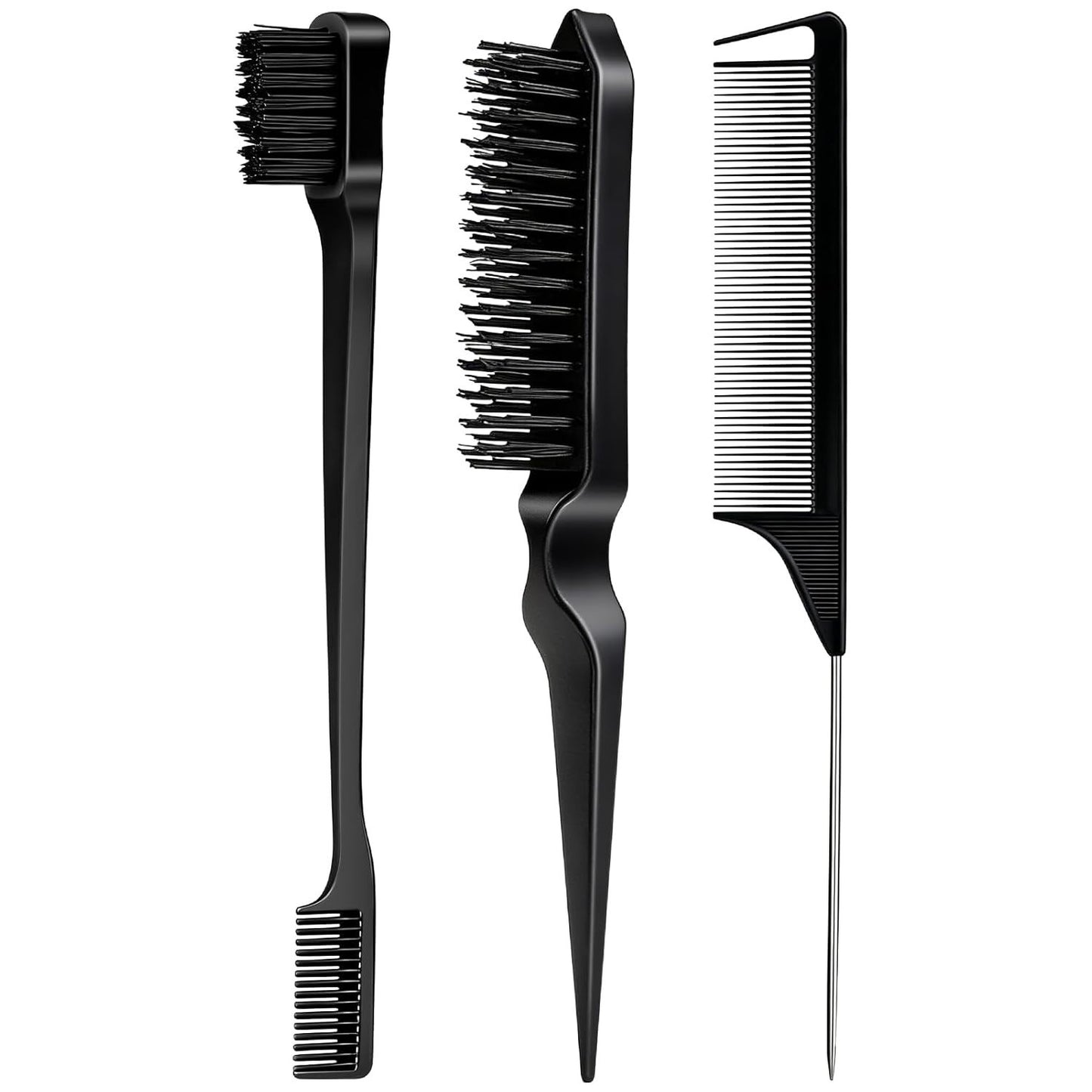 Hair Styling Tool Set with Comb and Edge Brush for Effortless Hair Styling