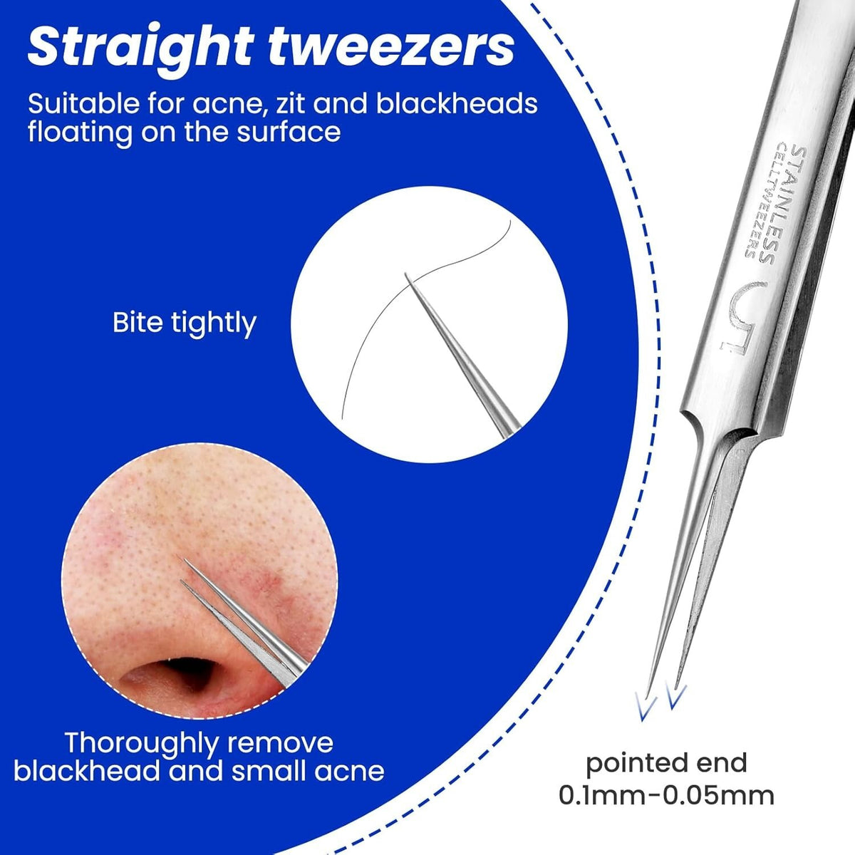 Blackhead Remover Tool Kit - Pimple & Comedone Extractor Set for Acne