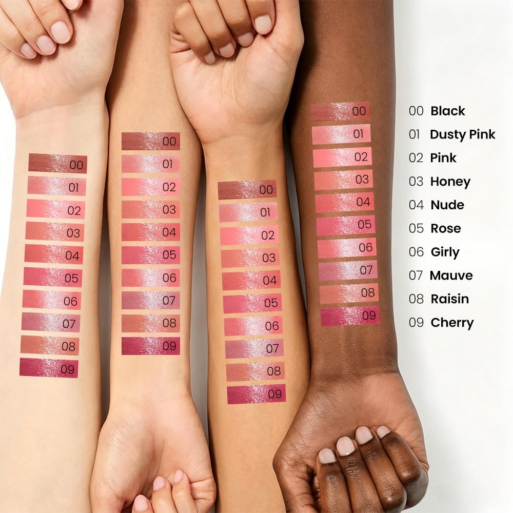 Hydrating Tinted Lip Balm Set - Black Dusty Pink, Nourishing & Sheer Finish