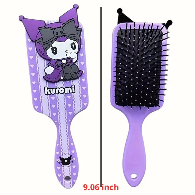 Kuromi Hair Comb Sanrio Purple Heart Design Detangler Styling Accessory