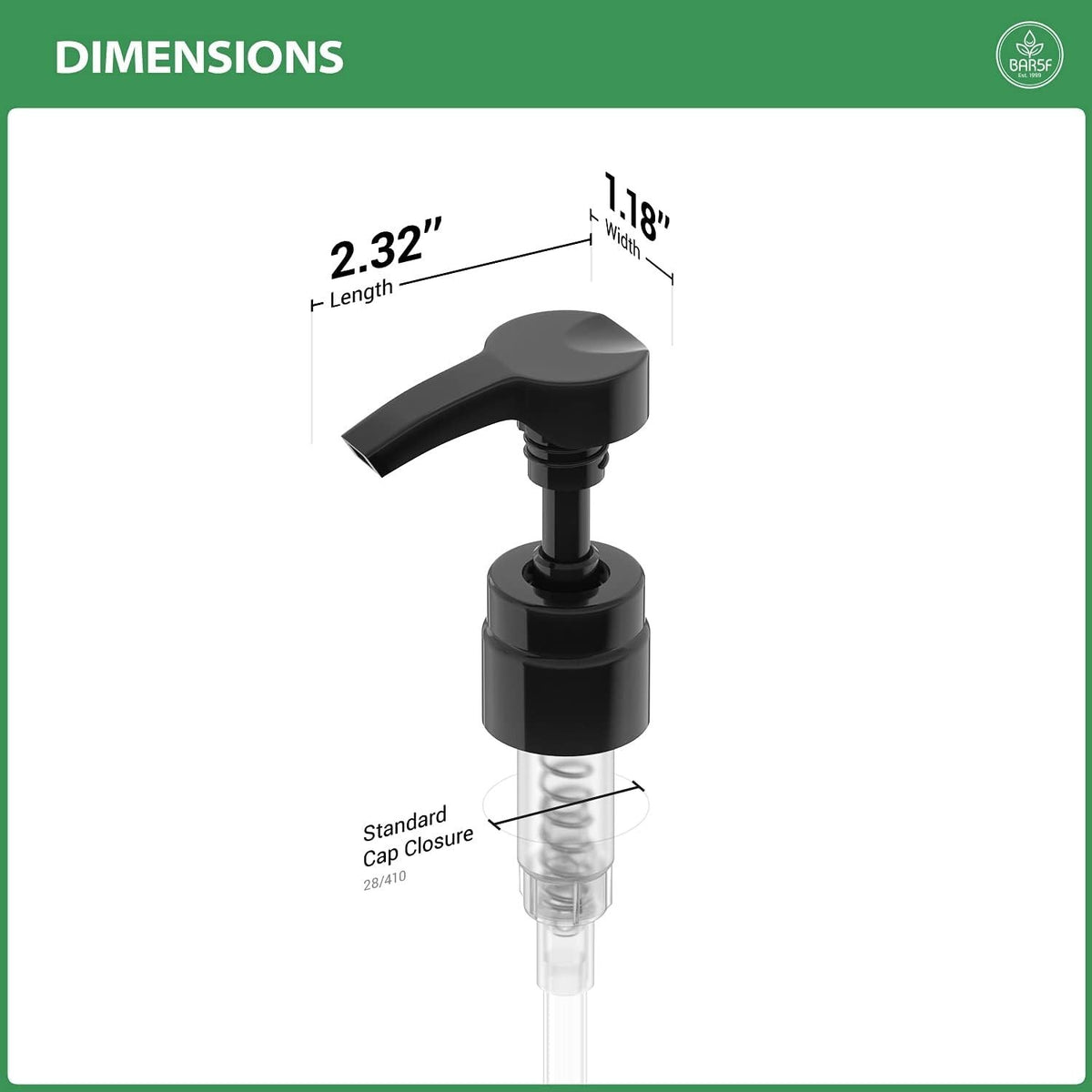 Professional Shampoo and Conditioner Dispenser Pumps - Black, 2-Pack