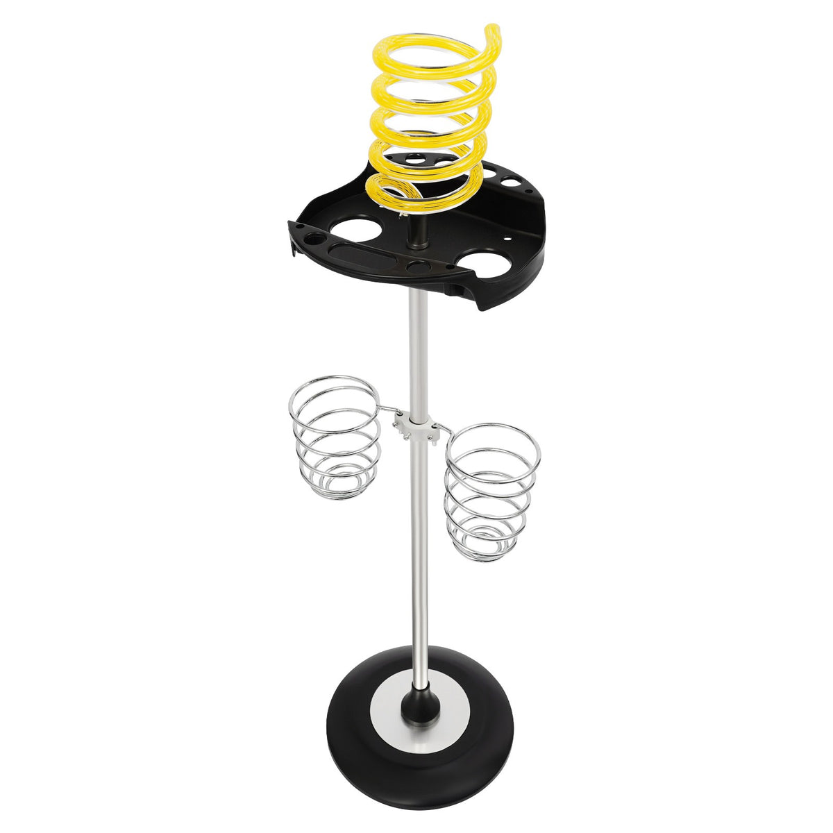 Freestanding Hair Dryer Holder Stand with Tray & Spiral Shelves - Yellow