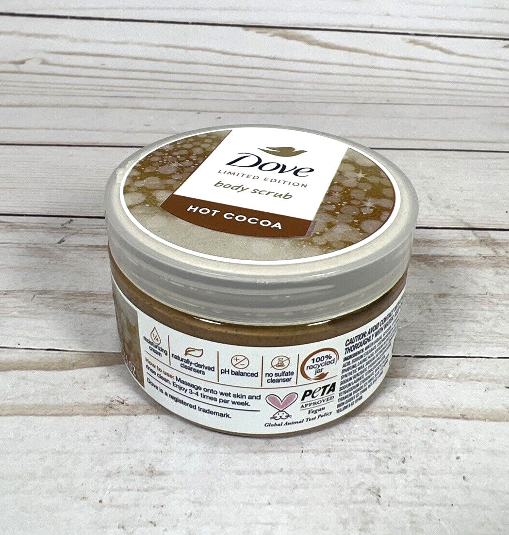 Dove Body Scrub Hot Cocoa Limited Edition Vegan 3.5oz (3 Pack)