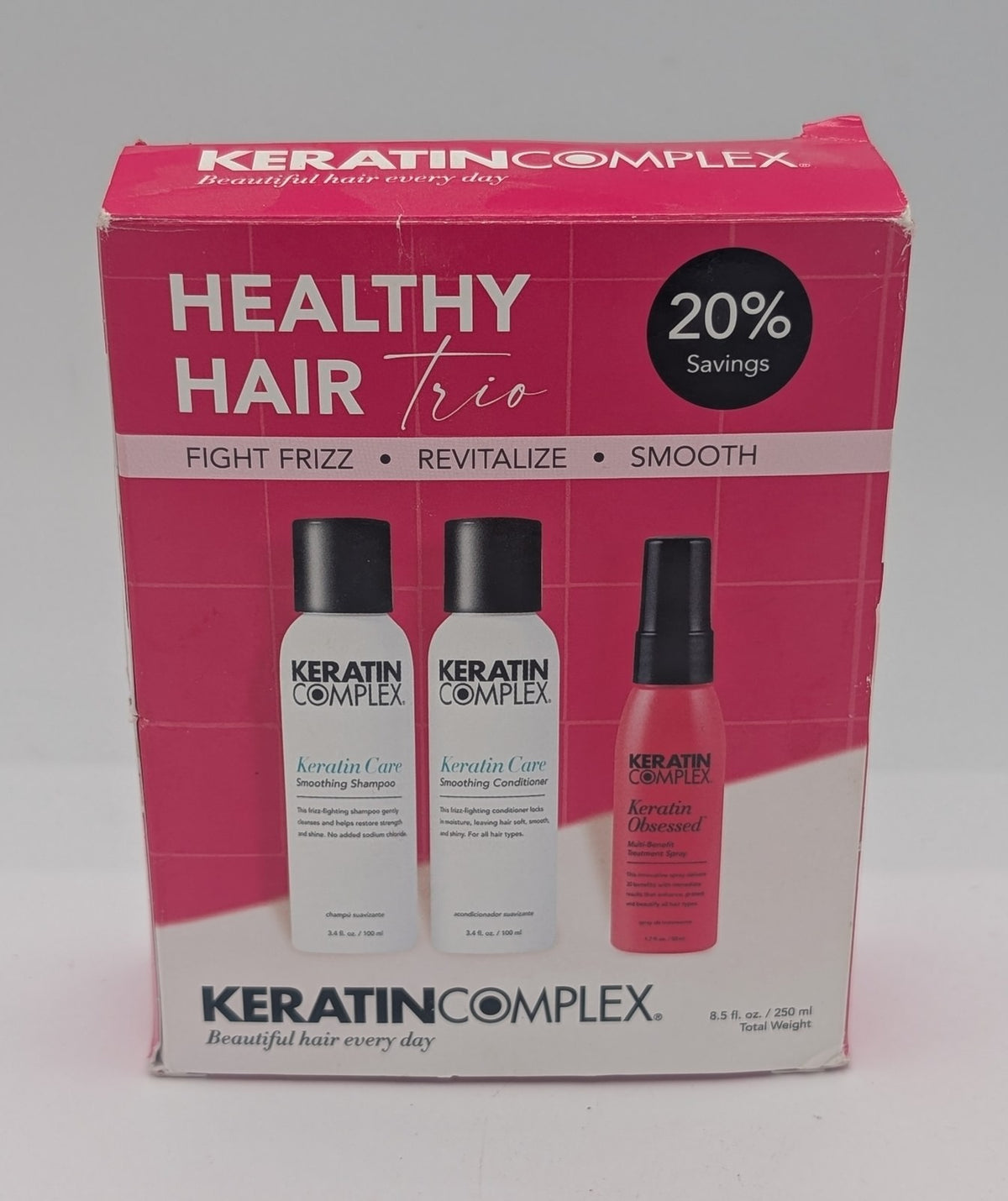 Keratin Complex Healthy Hair Trio Travel Set Shampoo Conditioner