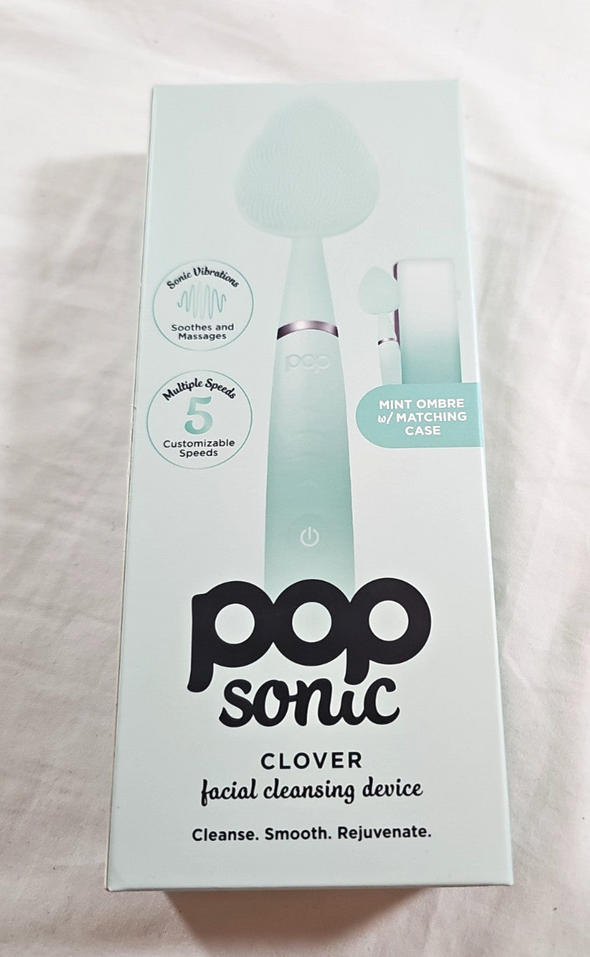 Facial Cleansing Device with Matching Case - Sonic Pop Sonic Clover Mint