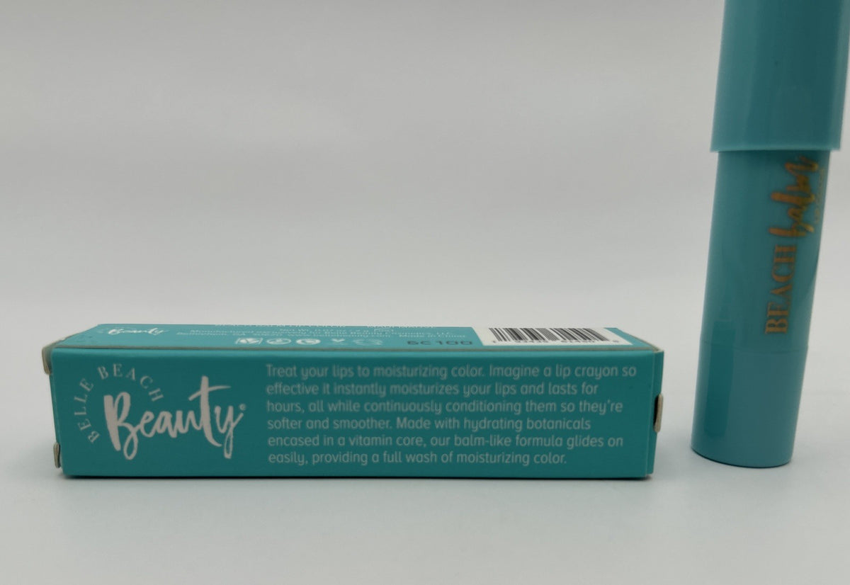 Beach Balm Lip Color - Hydrating Mauve Shade, Full Size, New