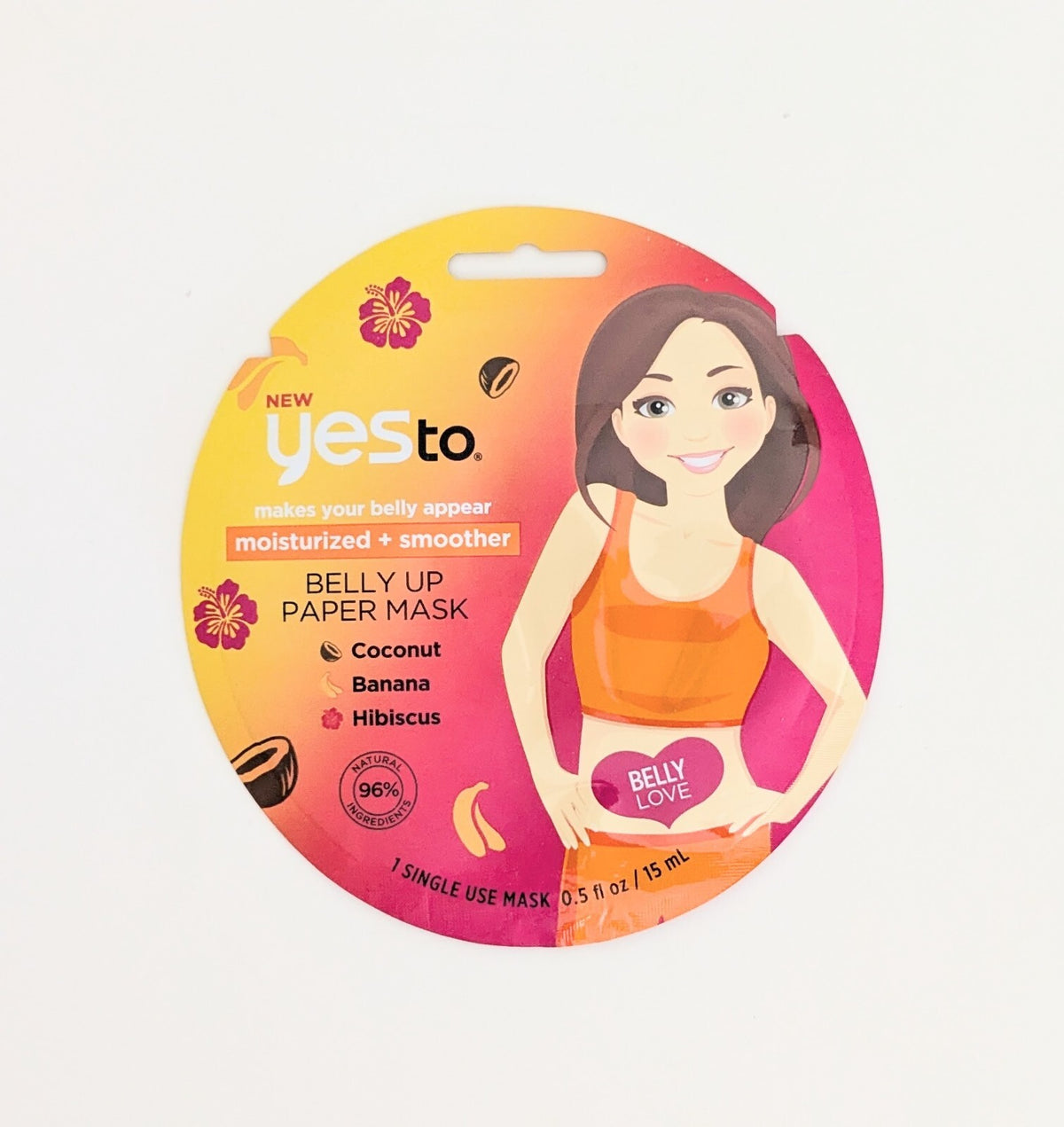 Belly Moisturizing Paper Mask Coconut Banana Hibiscus 5-Pack