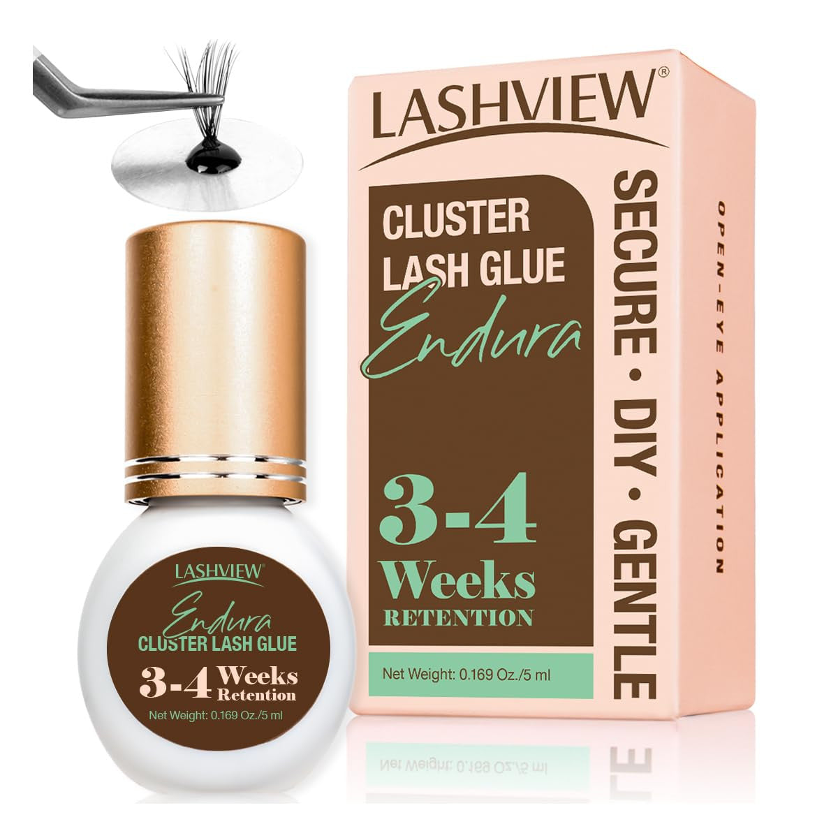 Waterproof Lash Cluster Glue - Strong Hold, Long-Lasting 4 Weeks, Fast Drying