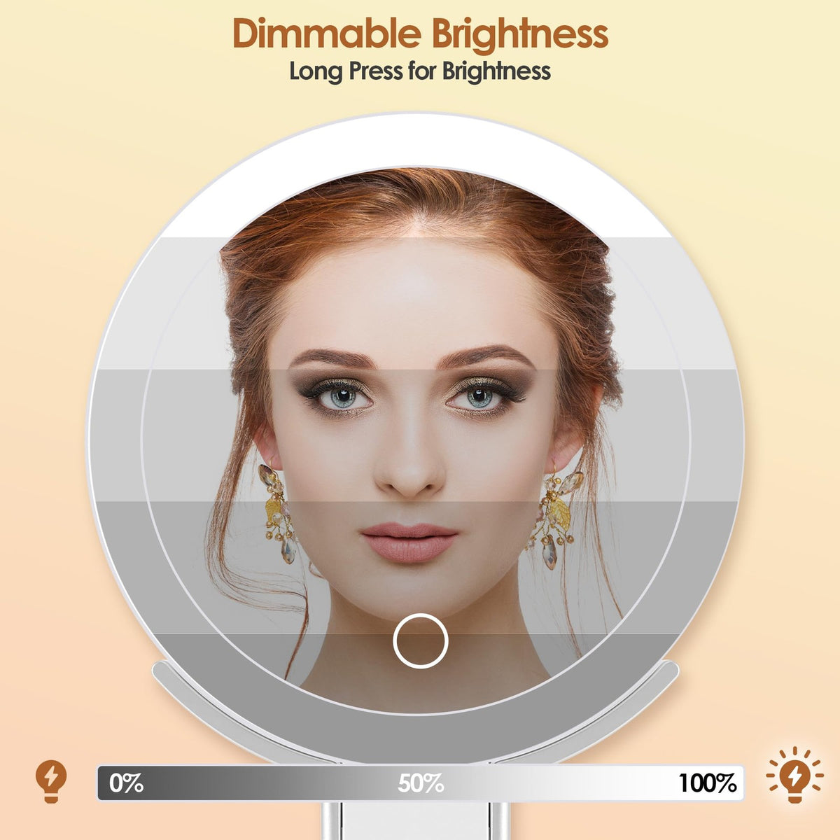 Magnifying Makeup Mirror with Light - 30X/1X Double Sided, Portable, Adjustable Brightness