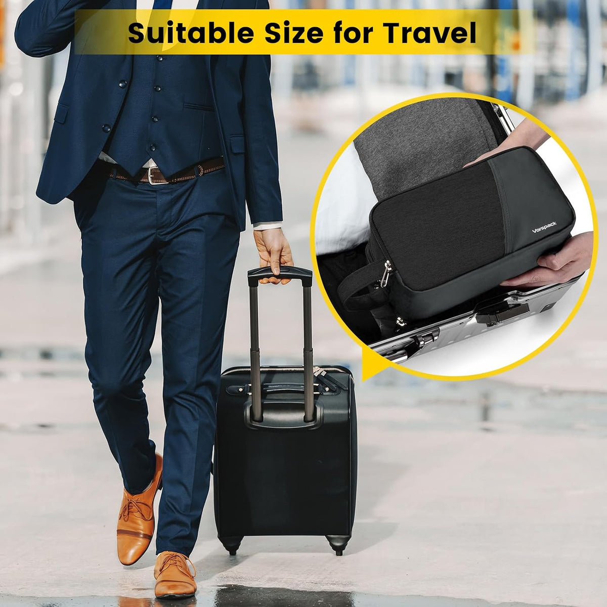 Large Water-Resistant Travel Toiletry Bag for Men Organizer